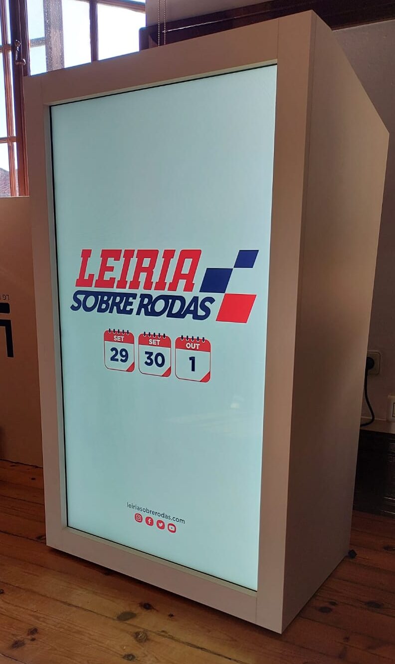 Mupi LCD Pulpito. Leiria Sobre Rodas.