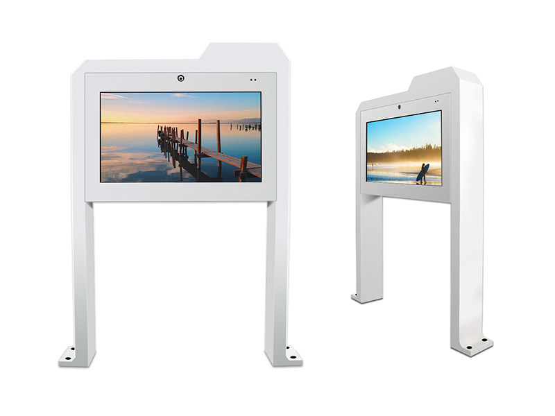 Mupi digital outdoor compacto MT912 com certificação IP65 e função split screen.